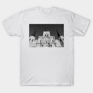 Saint Louis Cathedral Spires B+W T-Shirt